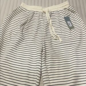 Striped Black and White Joggers